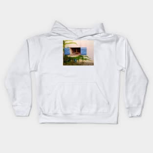 Mediterranean window Kids Hoodie